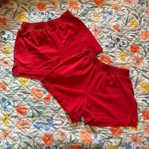 2 Pack Red Soffe Shorts